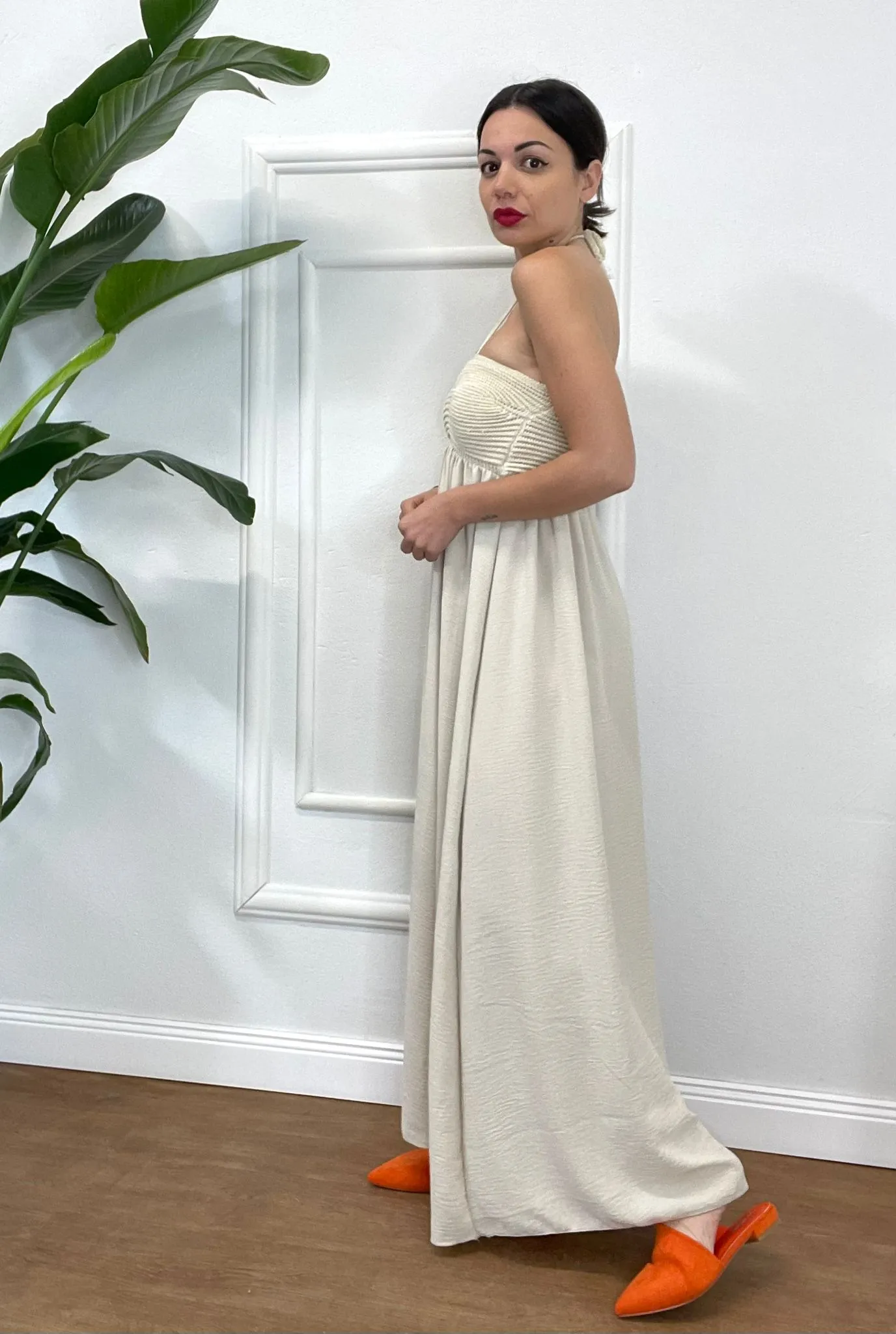 ABITO CON ELASTICO 369 beige