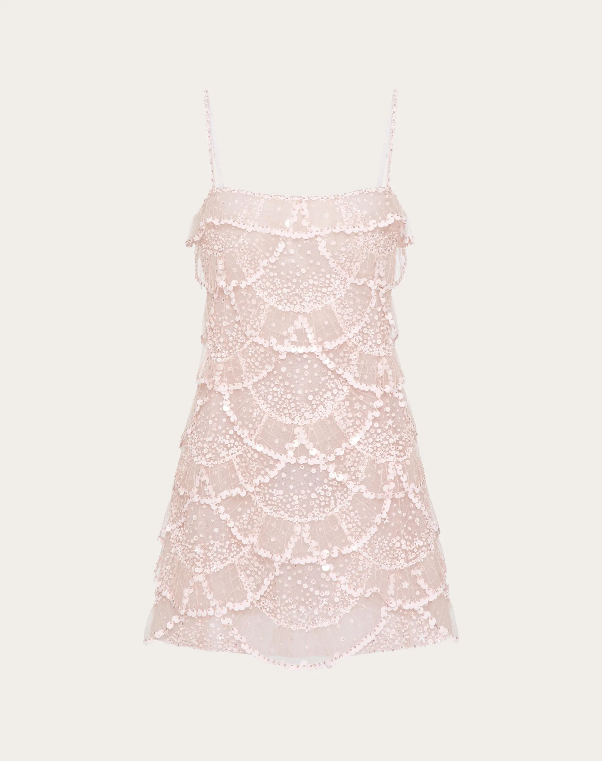 ABITO CORTO IN TULLE ILLUSIONE RICAMATO