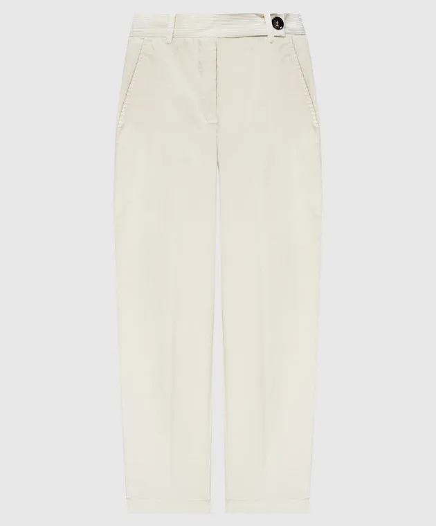 Ballantyne Pantaloni in velluto a coste bianchi BLT175UCTFF