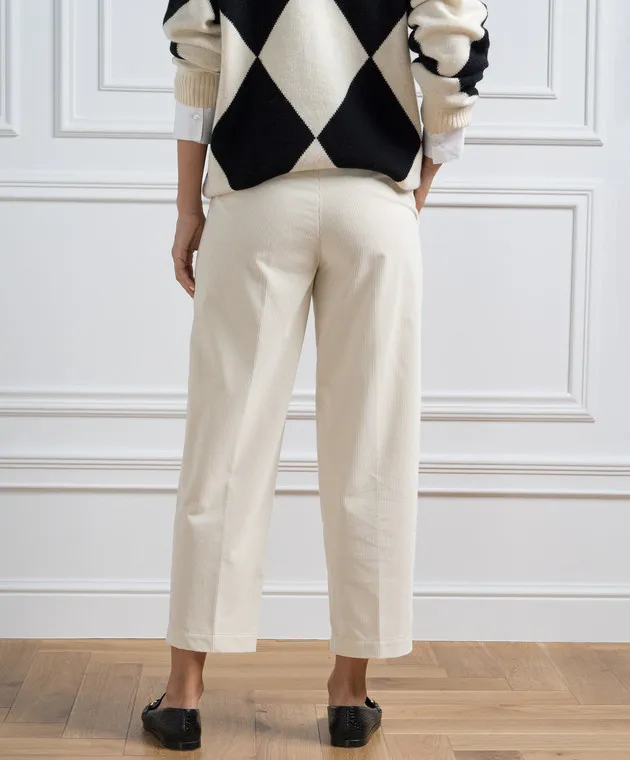 Ballantyne Pantaloni in velluto a coste bianchi BLT175UCTFF