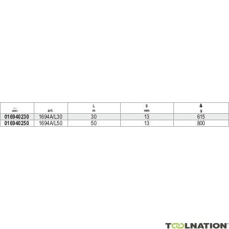 Beta 016940230 1694A/L30-Roll Tape Gauge con impugnatura 30 m