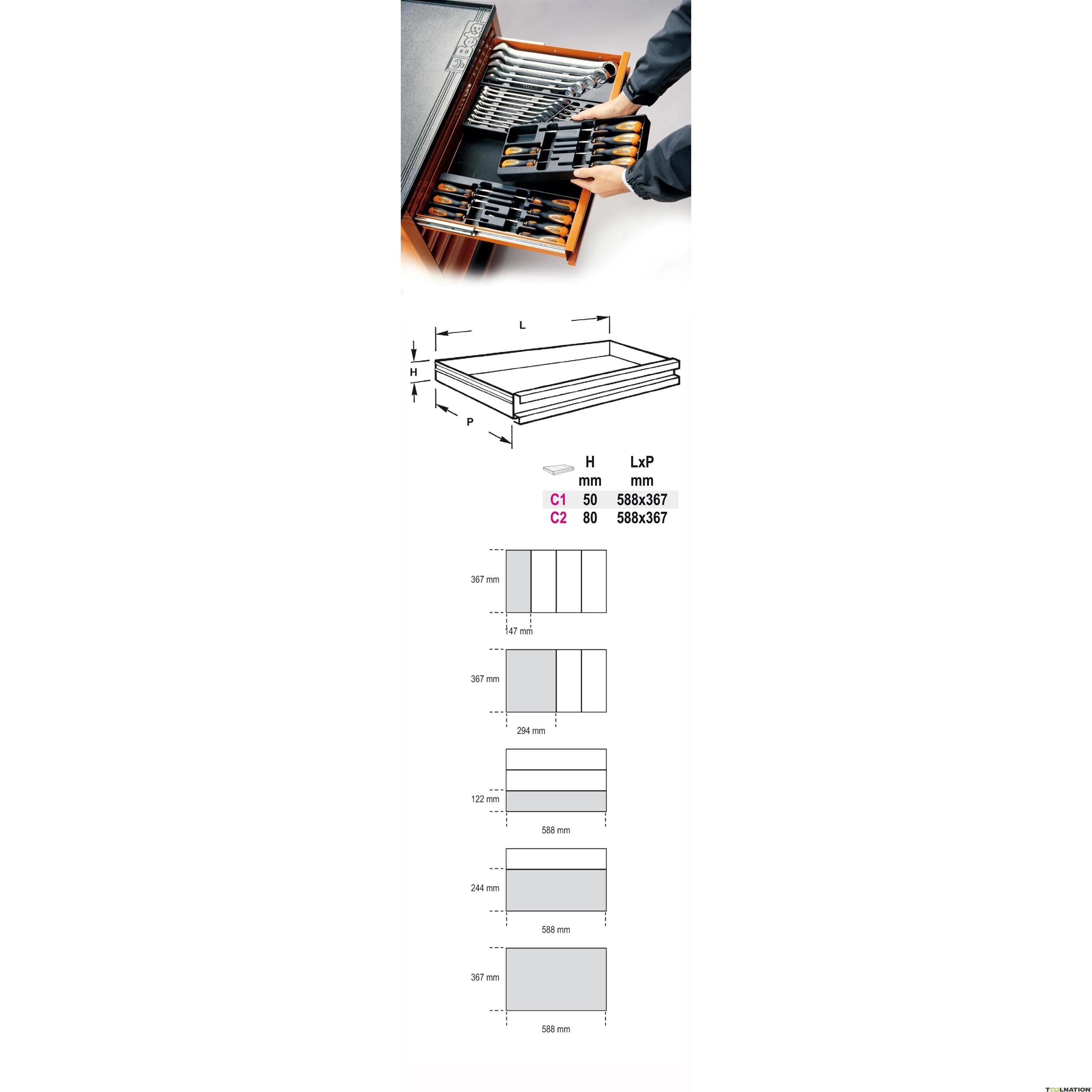Beta 024240073 T73 Inserti duri preformati con utensili assortiti