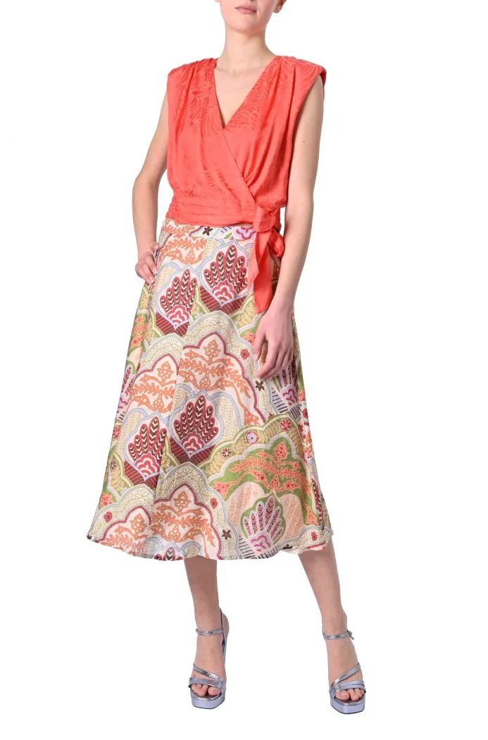 Blusa Larisa jacquard incrocio di Suncoo