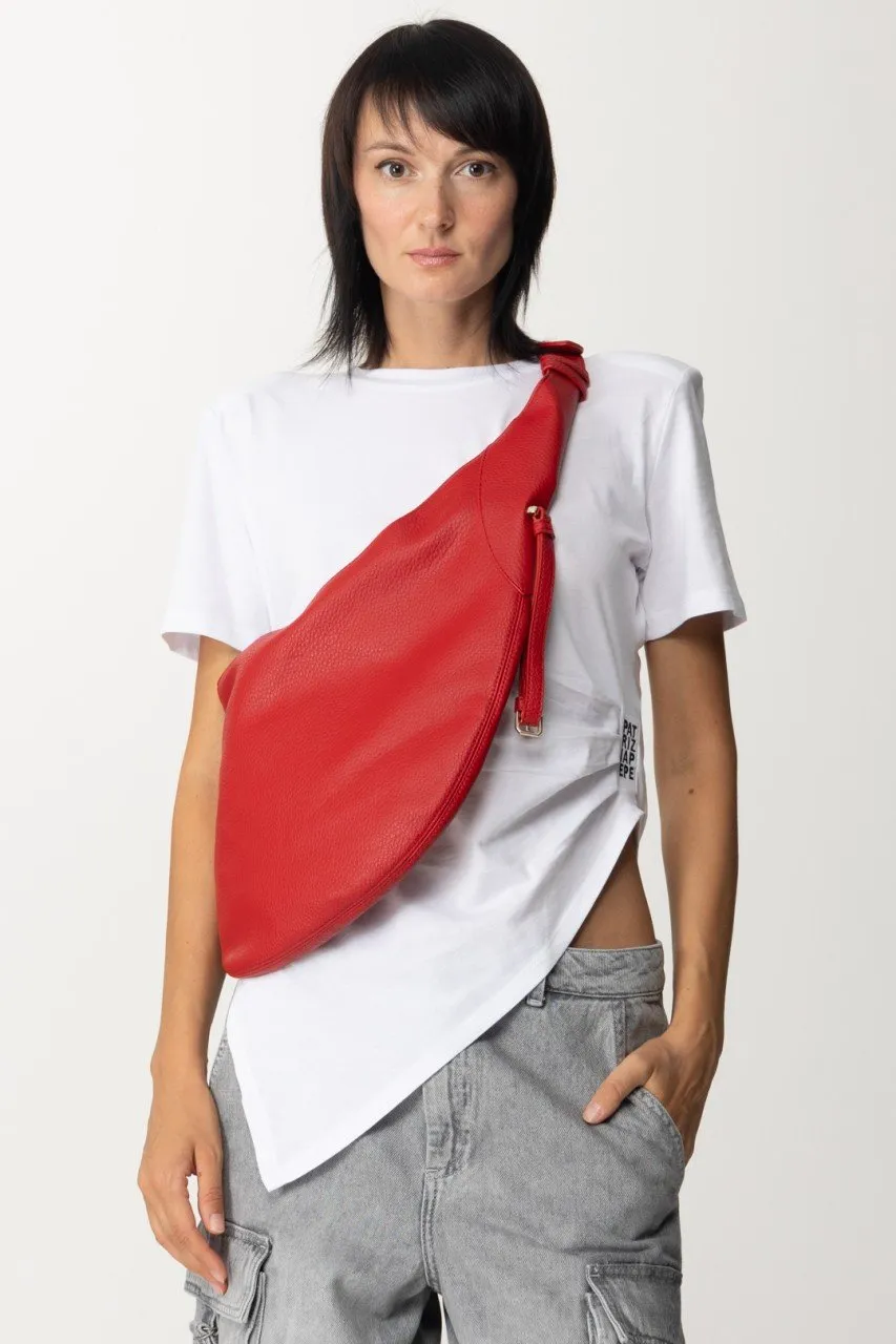 Borsa a spalla a mezzaluna Racing Red
