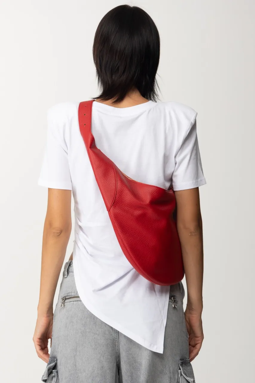 Borsa a spalla a mezzaluna Racing Red