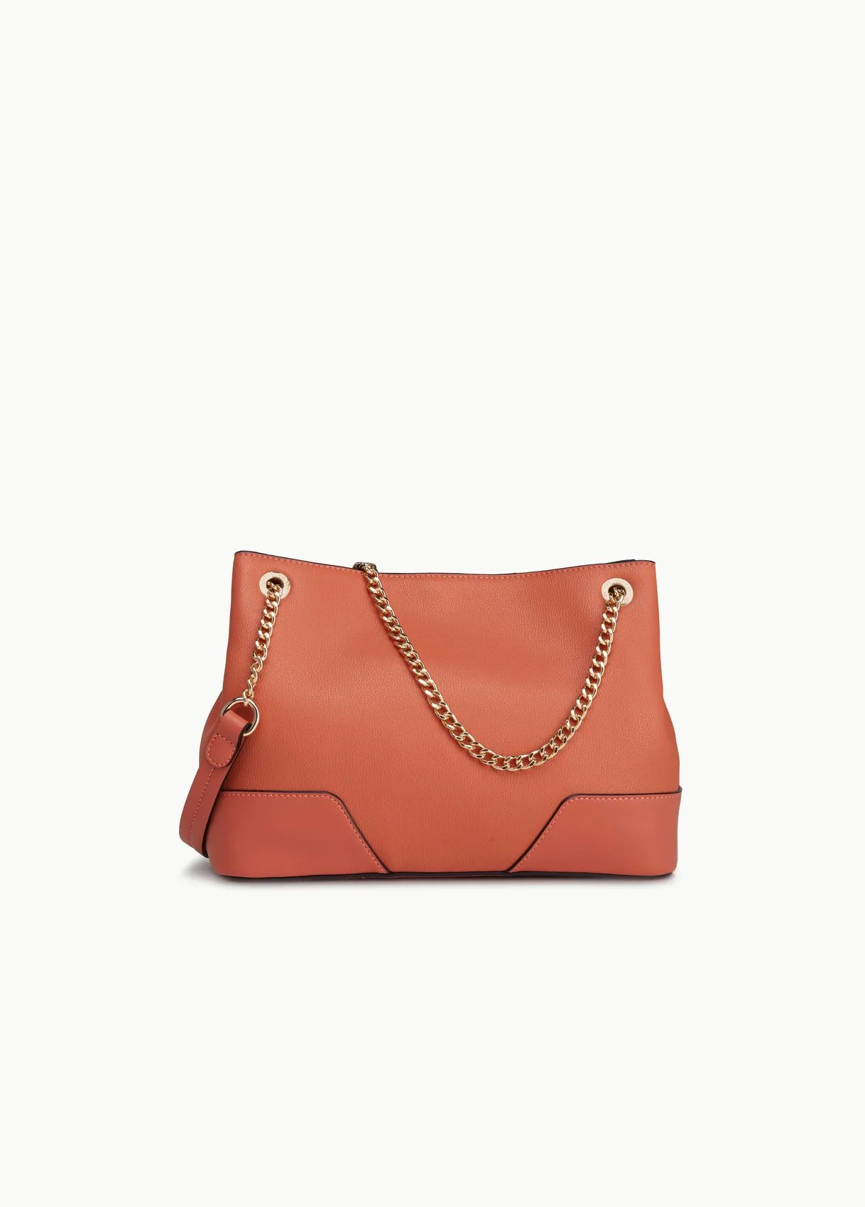 Borsa a spalla con charm logato