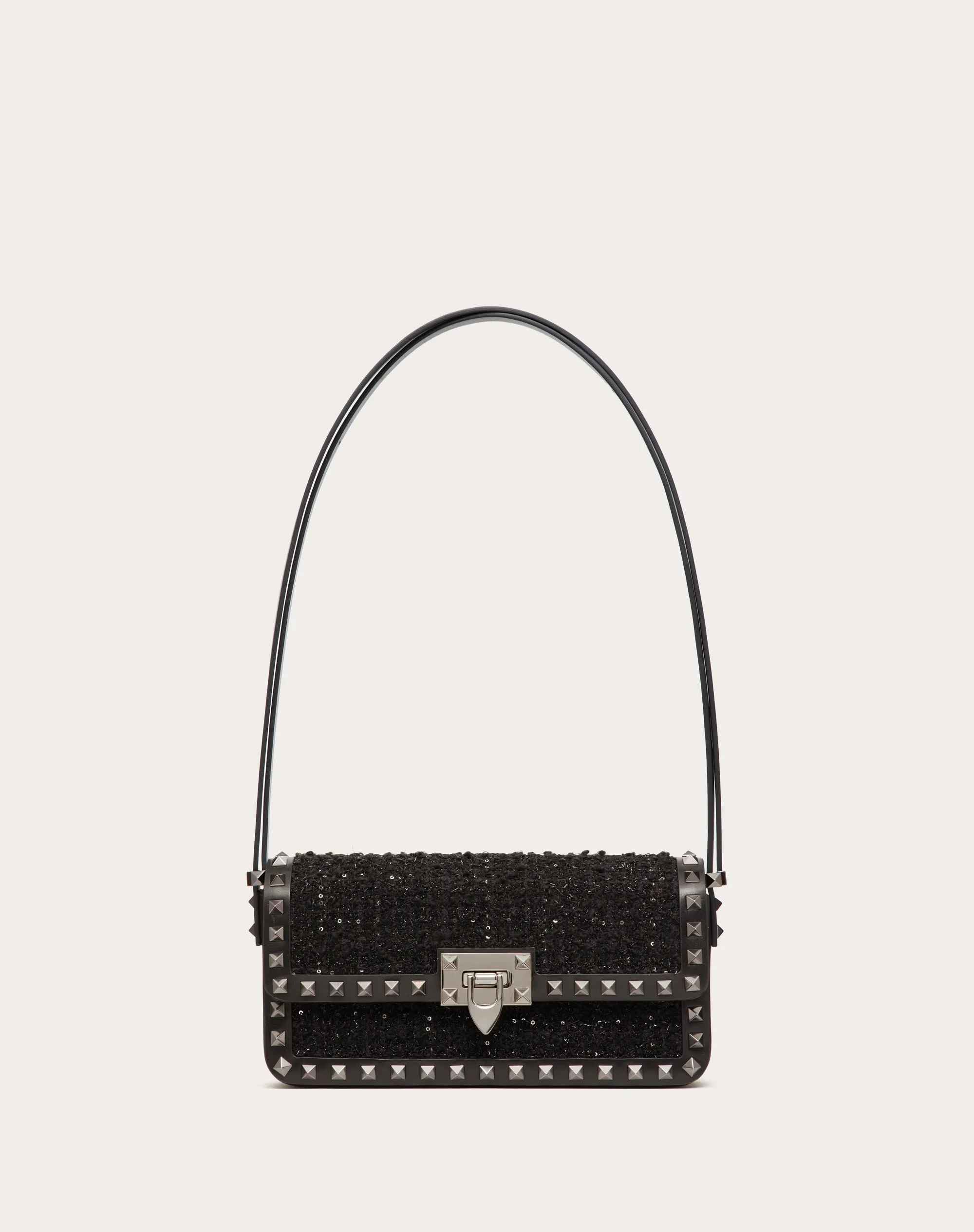 BORSA A SPALLA ROCKSTUD23 E/W IN TWEED