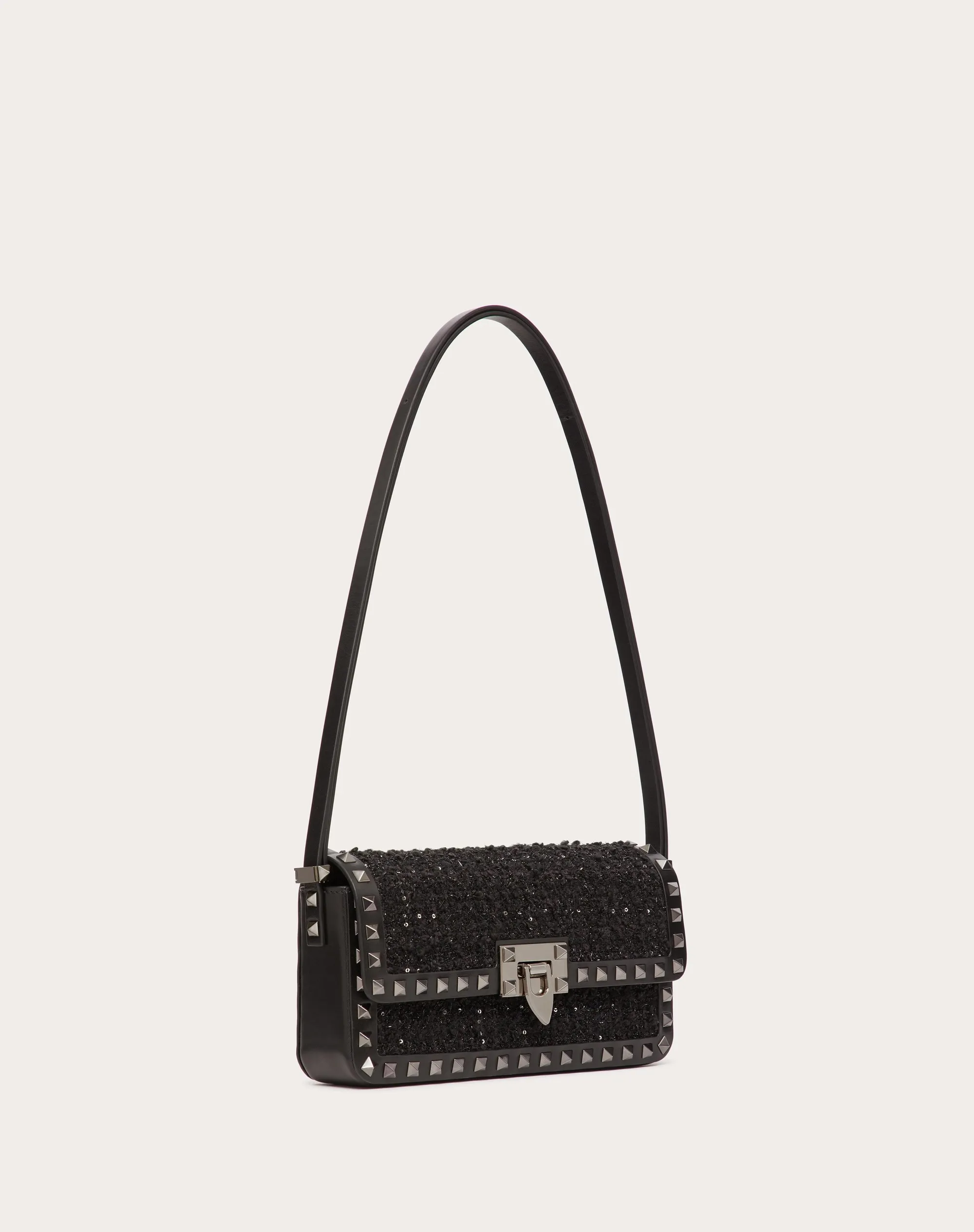 BORSA A SPALLA ROCKSTUD23 E/W IN TWEED