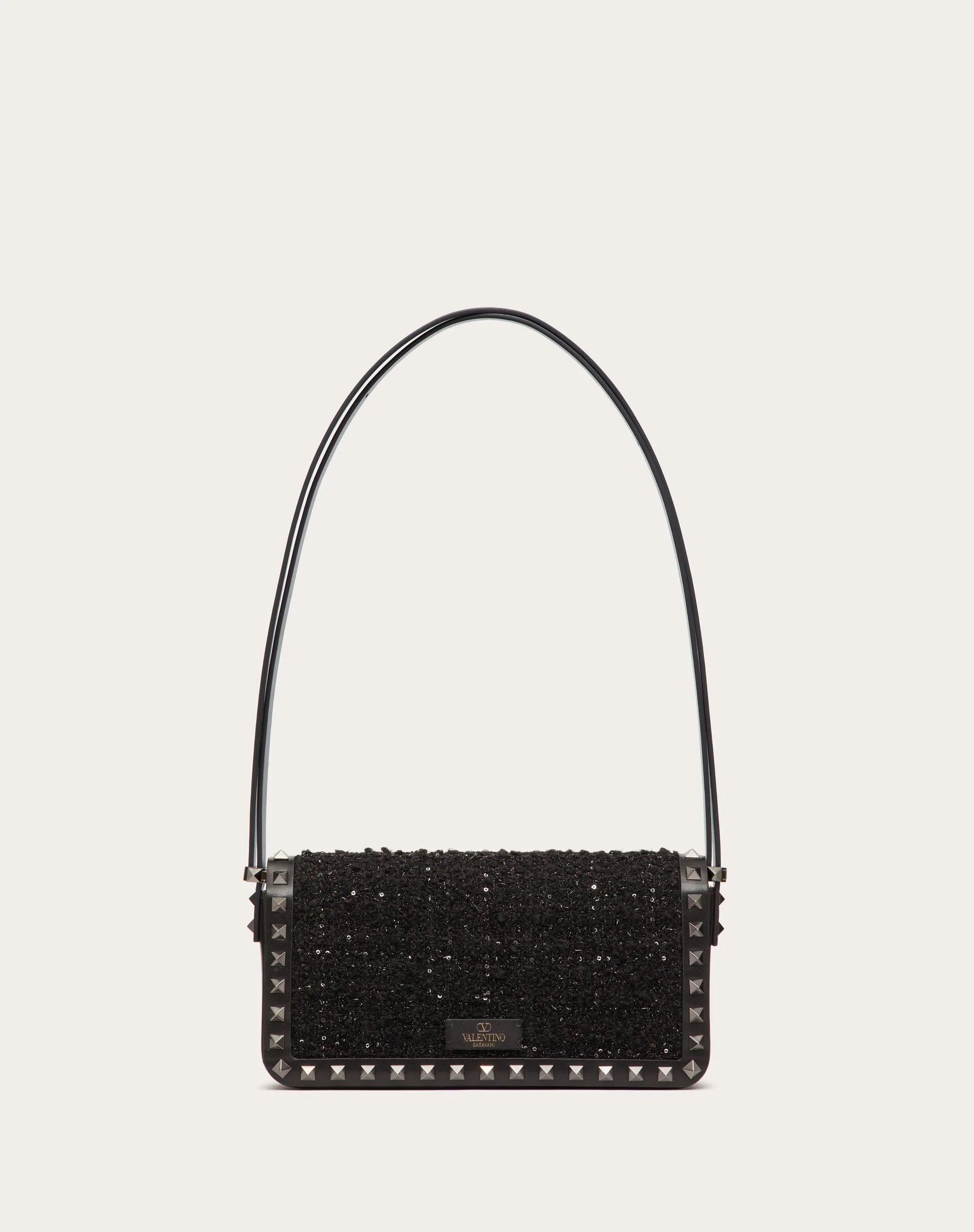 BORSA A SPALLA ROCKSTUD23 E/W IN TWEED