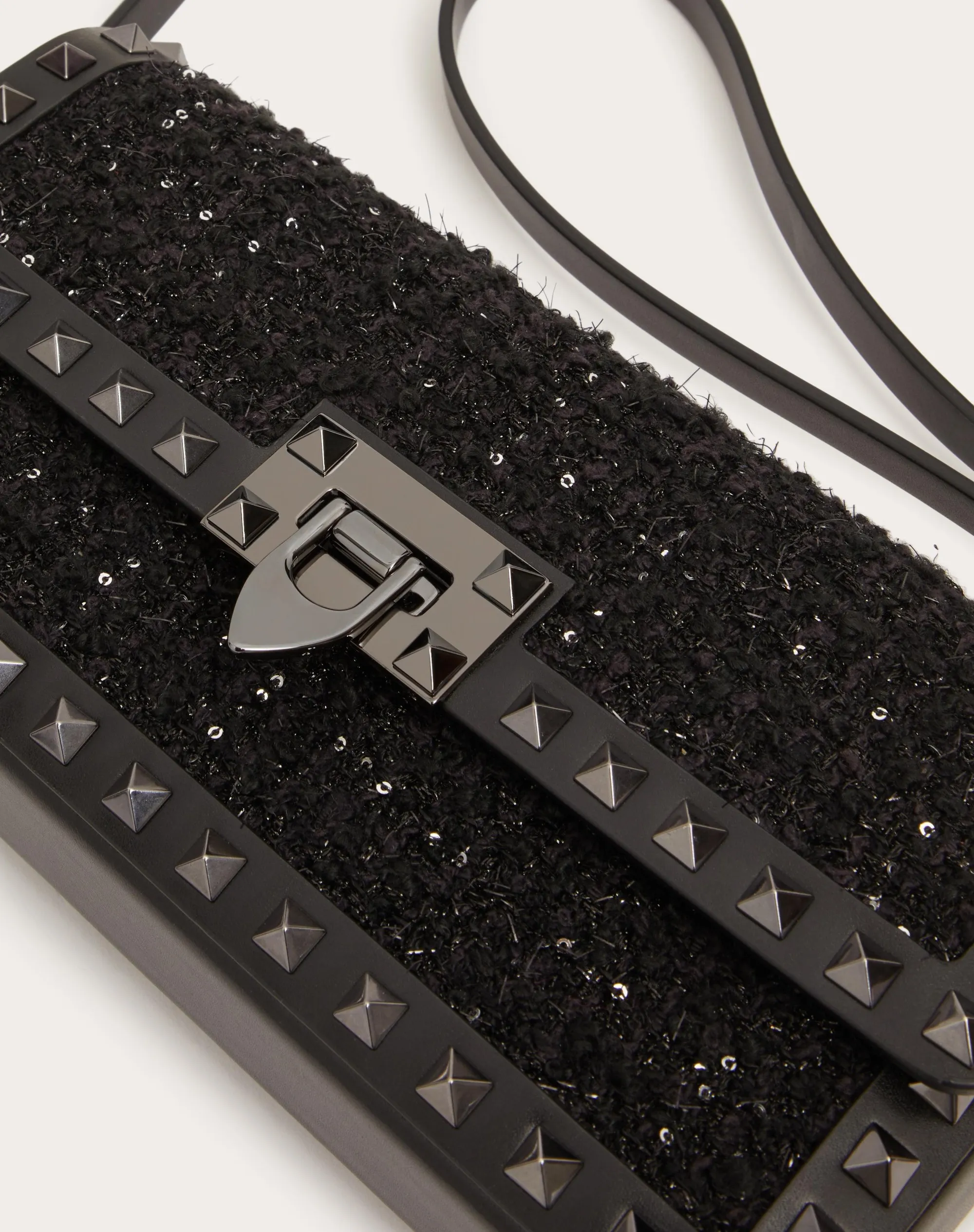BORSA A SPALLA ROCKSTUD23 E/W IN TWEED