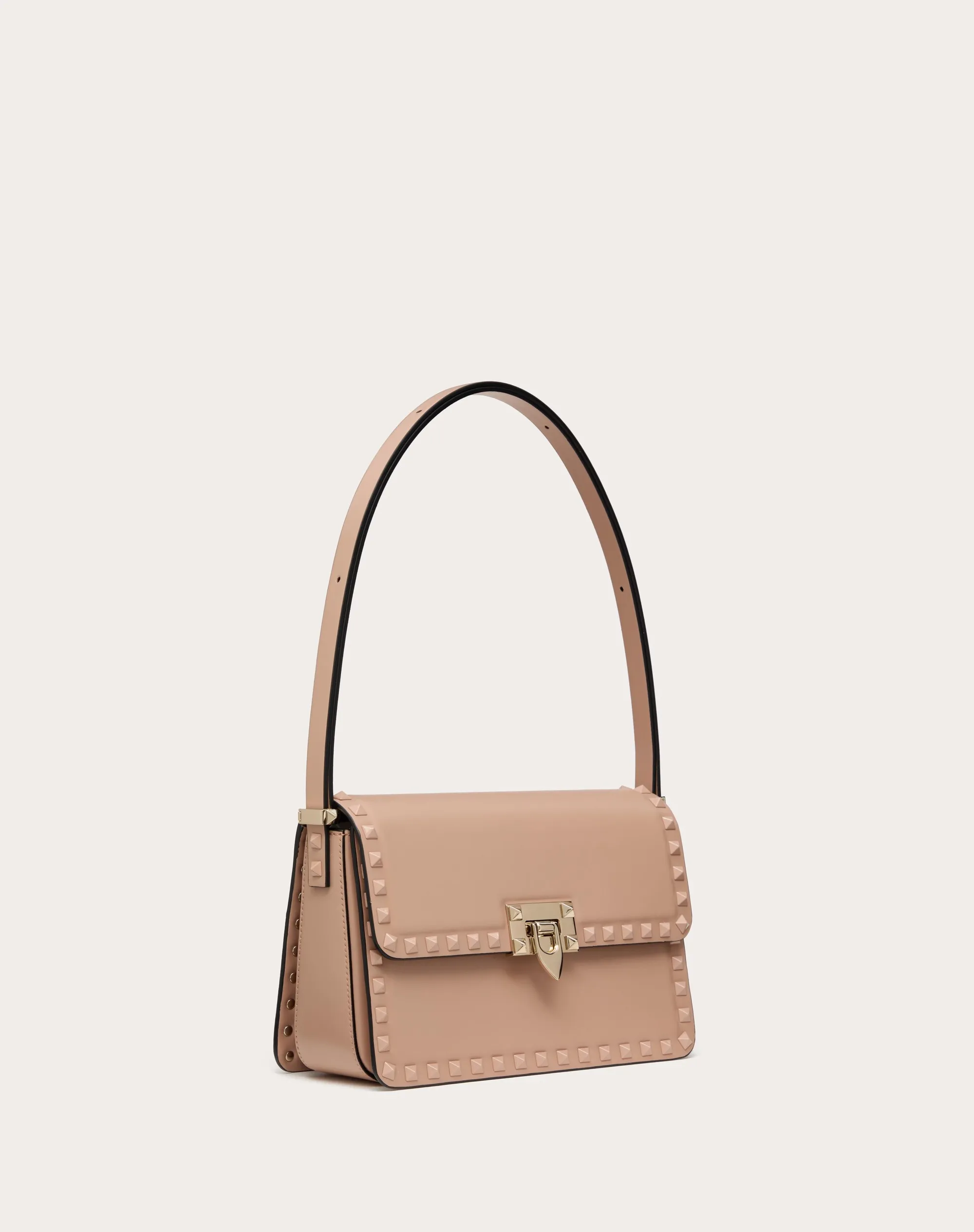 BORSA A SPALLA ROCKSTUD23 IN VITELLO LISCIO