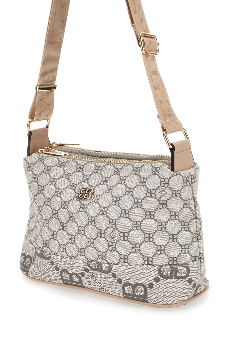 Borsa a Tracolla Cipria con Cerniere Bri Cavalli/1199