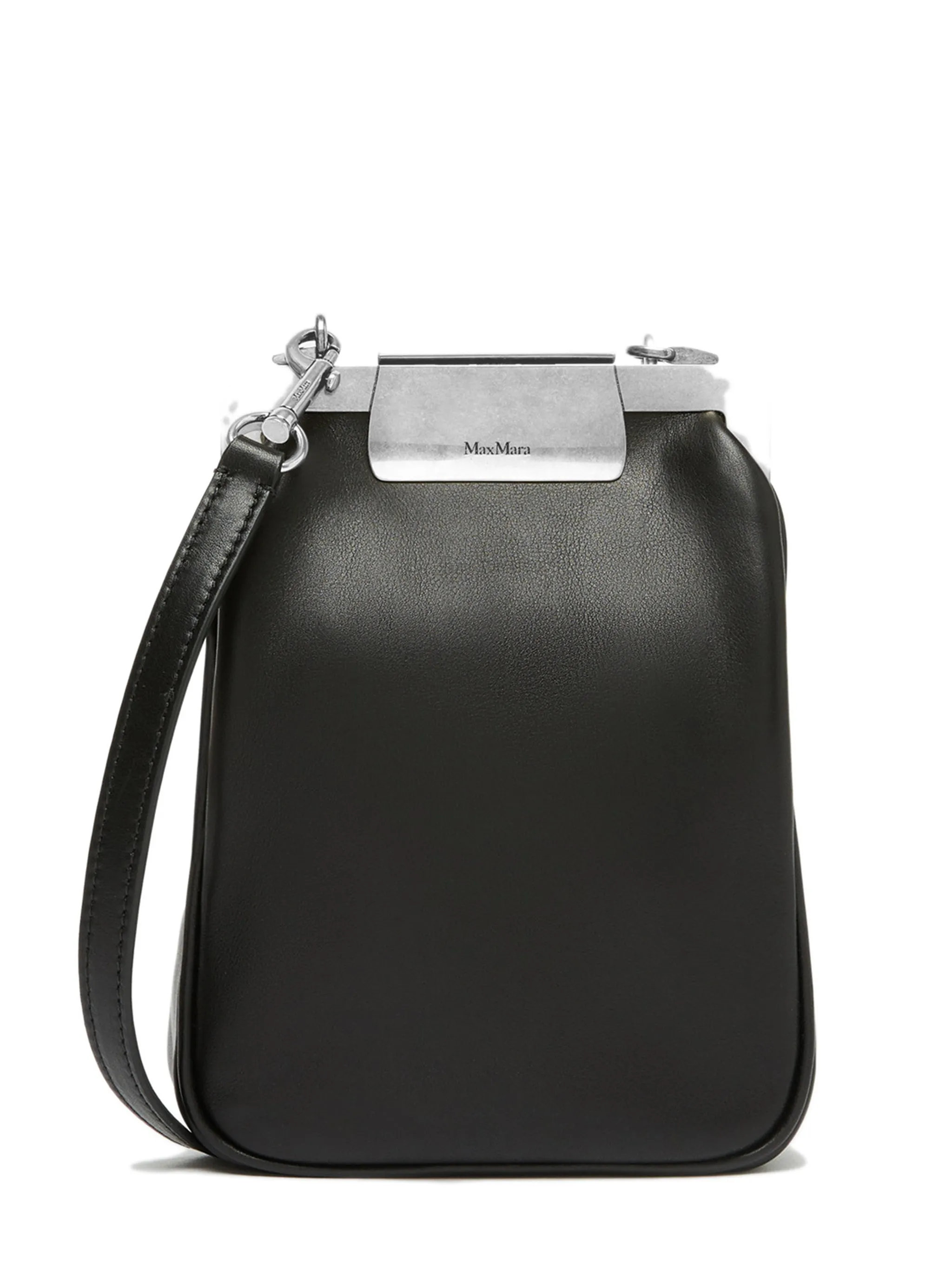 Borsa a tracolla verticale Clasp small in pelle