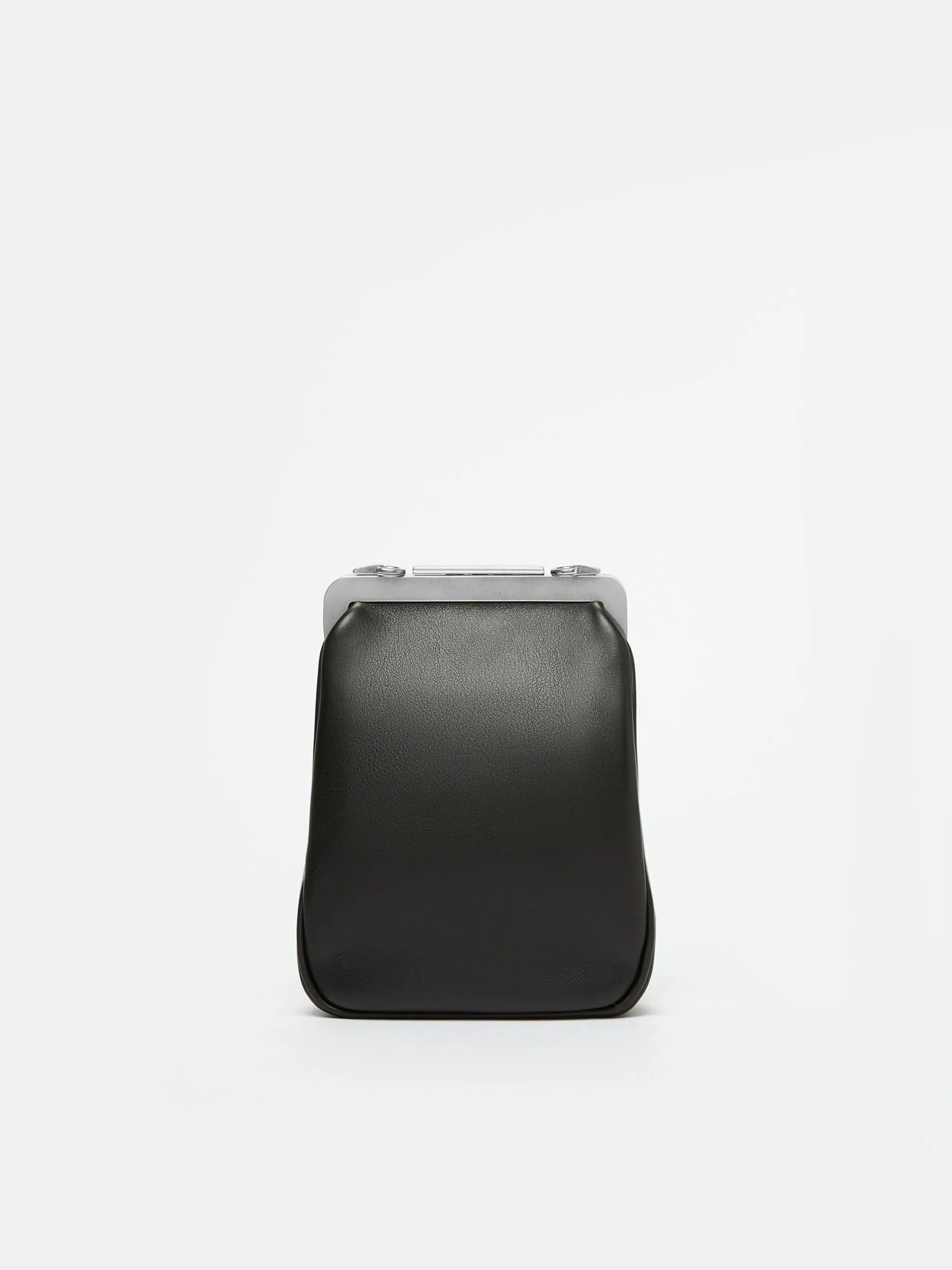 Borsa a tracolla verticale Clasp small in pelle