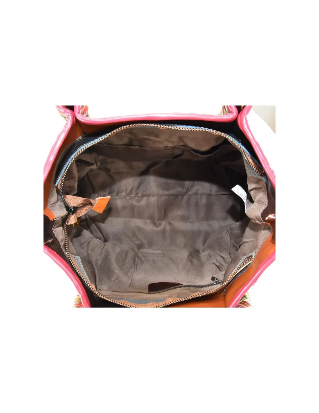 Borsa artigianale in pelle intrecciata