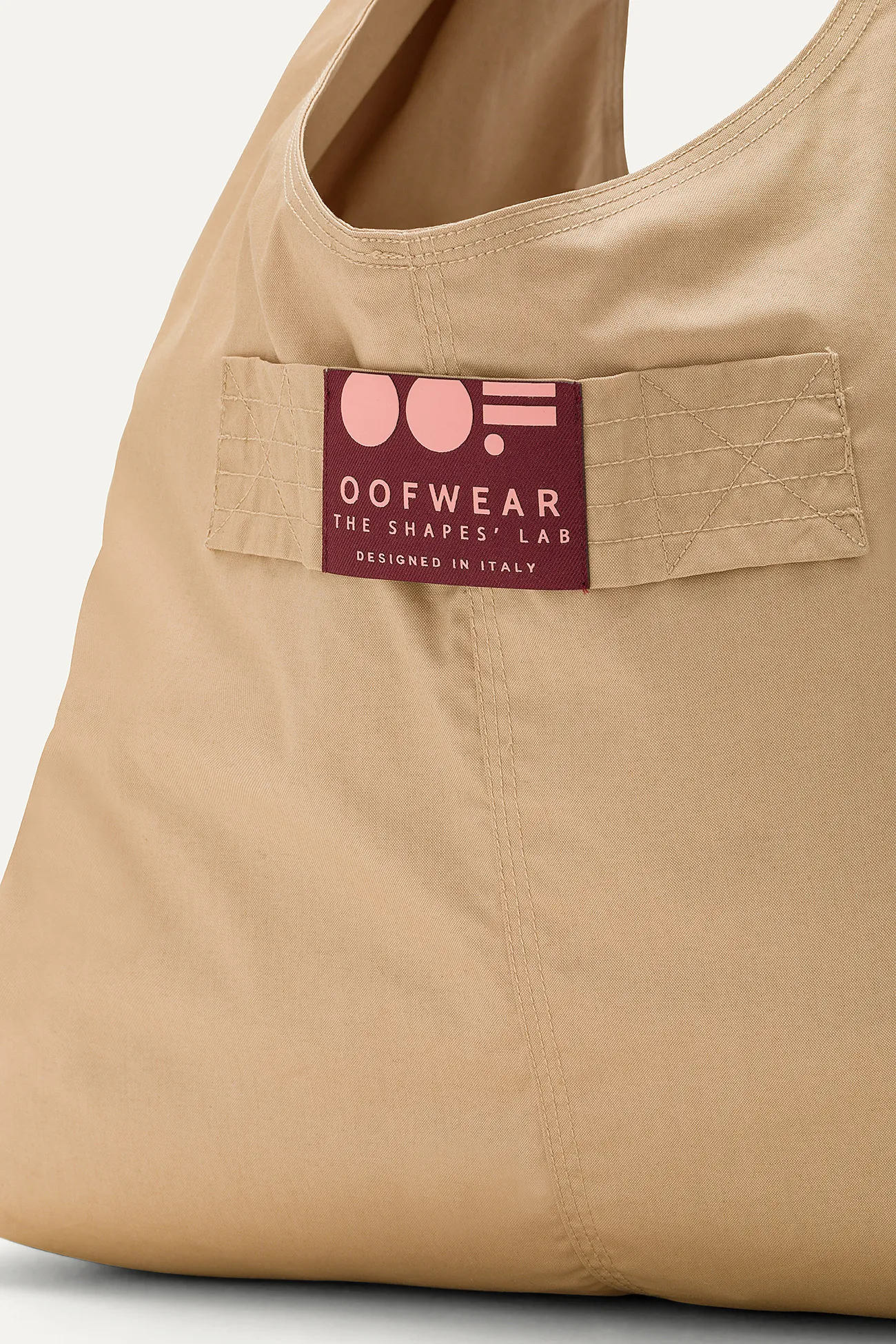 BORSA CON TASCHE IN GABARDINA DI COTONE 3085 - NATURALE