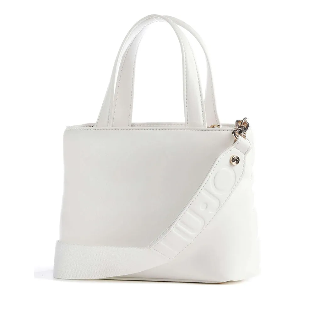 Borsa Donna a Mano LIU JO Better Trapuntata Off White con Charm