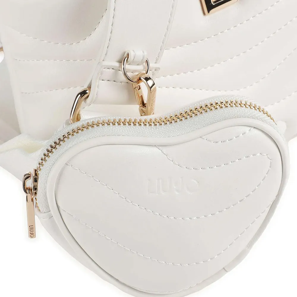 Borsa Donna a Mano LIU JO Better Trapuntata Off White con Charm