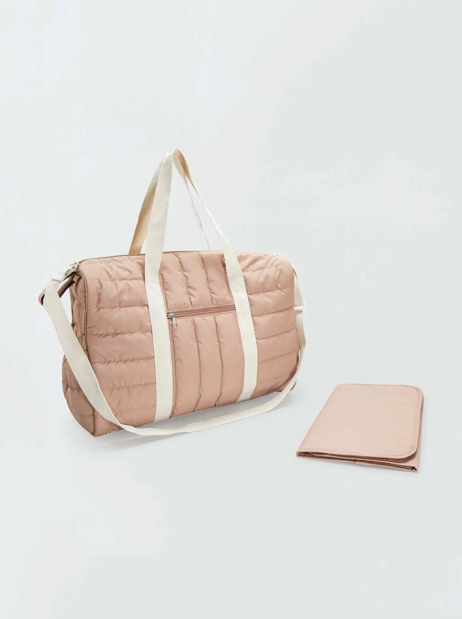 Borsa fasciatoio con tappetino - BEIGE