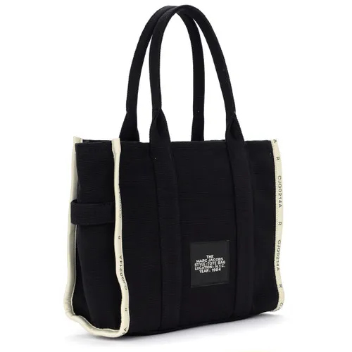 Borsa Marc Jacobs The Jacquard Large Tote Bag in tessuto nero