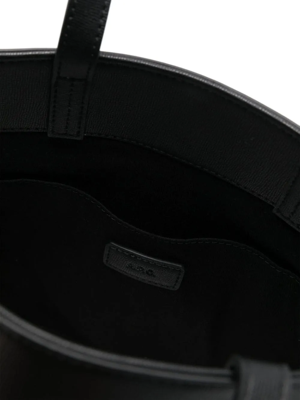 Borsa tote con logo goffrato APC in nero - donna