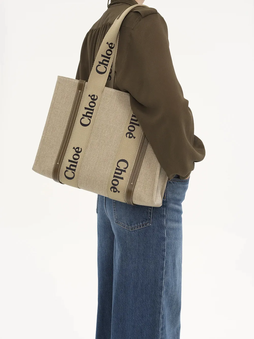 Borsa Tote Woody in lino