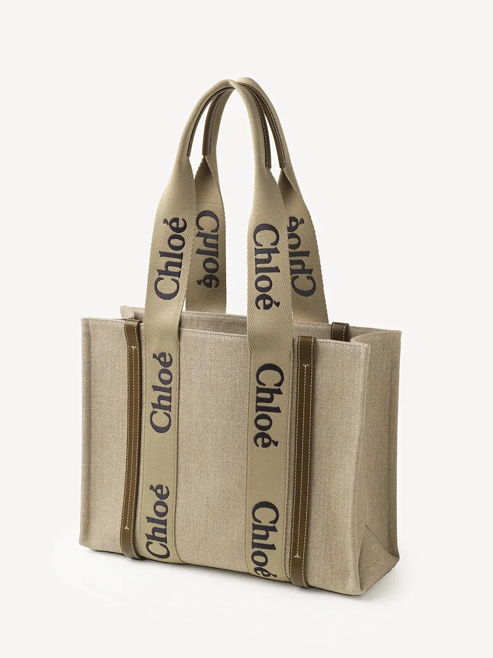 Borsa Tote Woody in lino