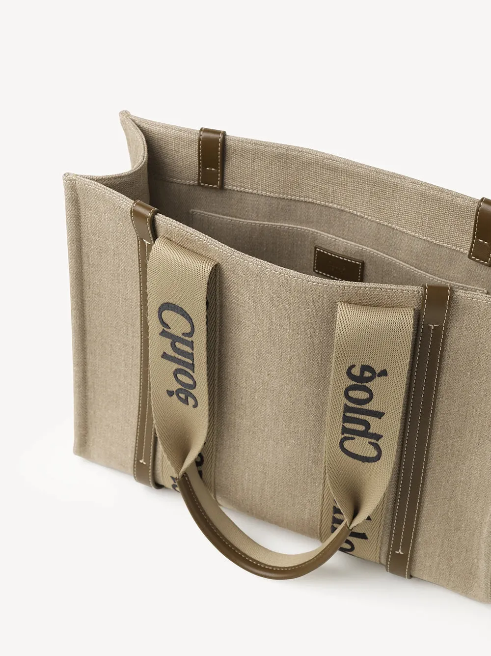 Borsa Tote Woody in lino