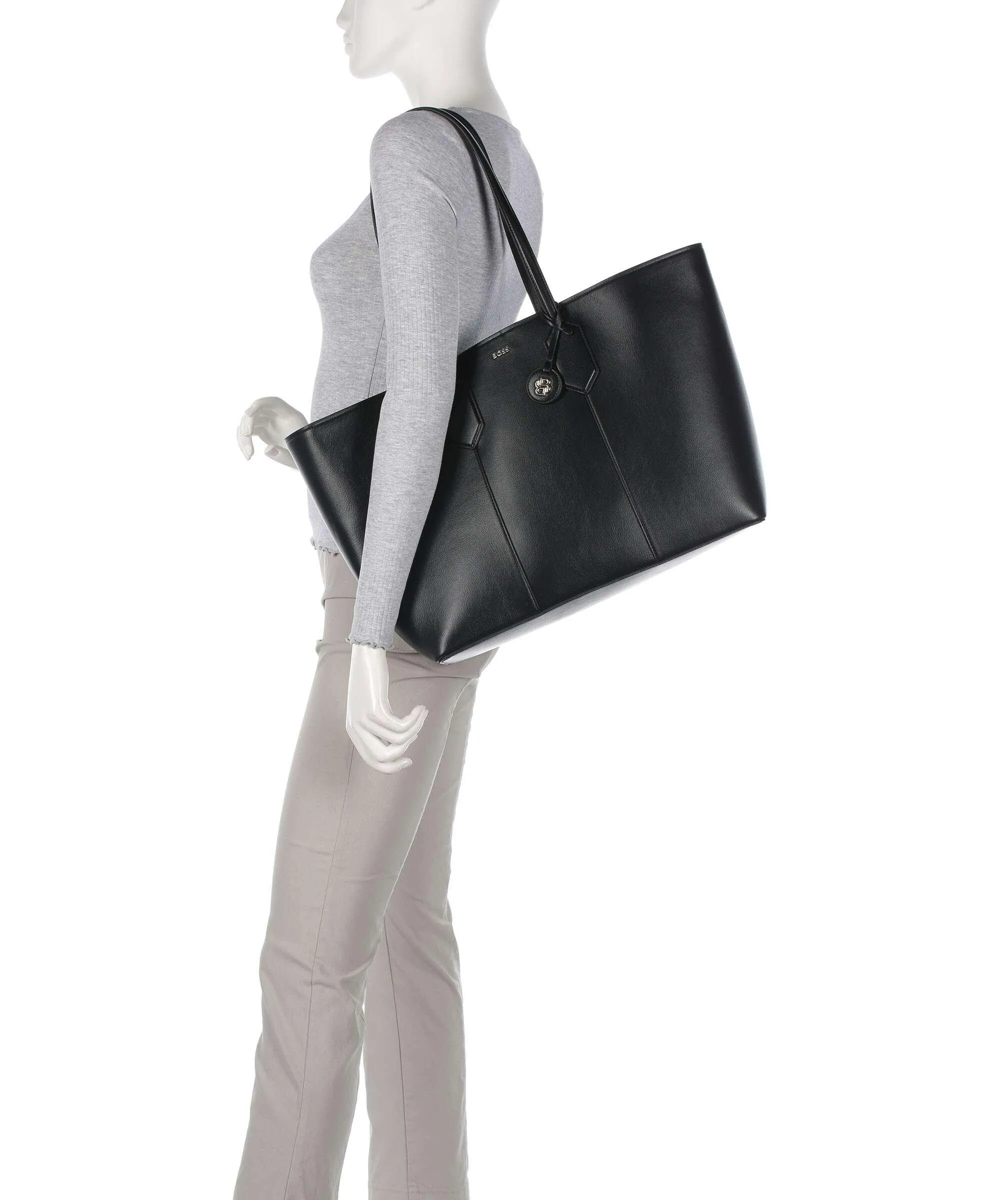  BOSS Liriel Borsa shopper pelle sintetica nero  