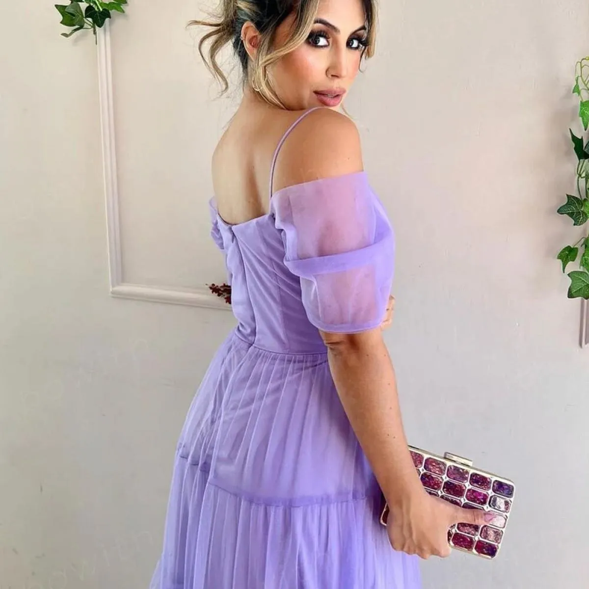 Bowith Abiti da festa con spalle scoperte Abiti da sera in tulle da donna Lunghi di lusso 2023 Abiti da celebrità con linea A Pr