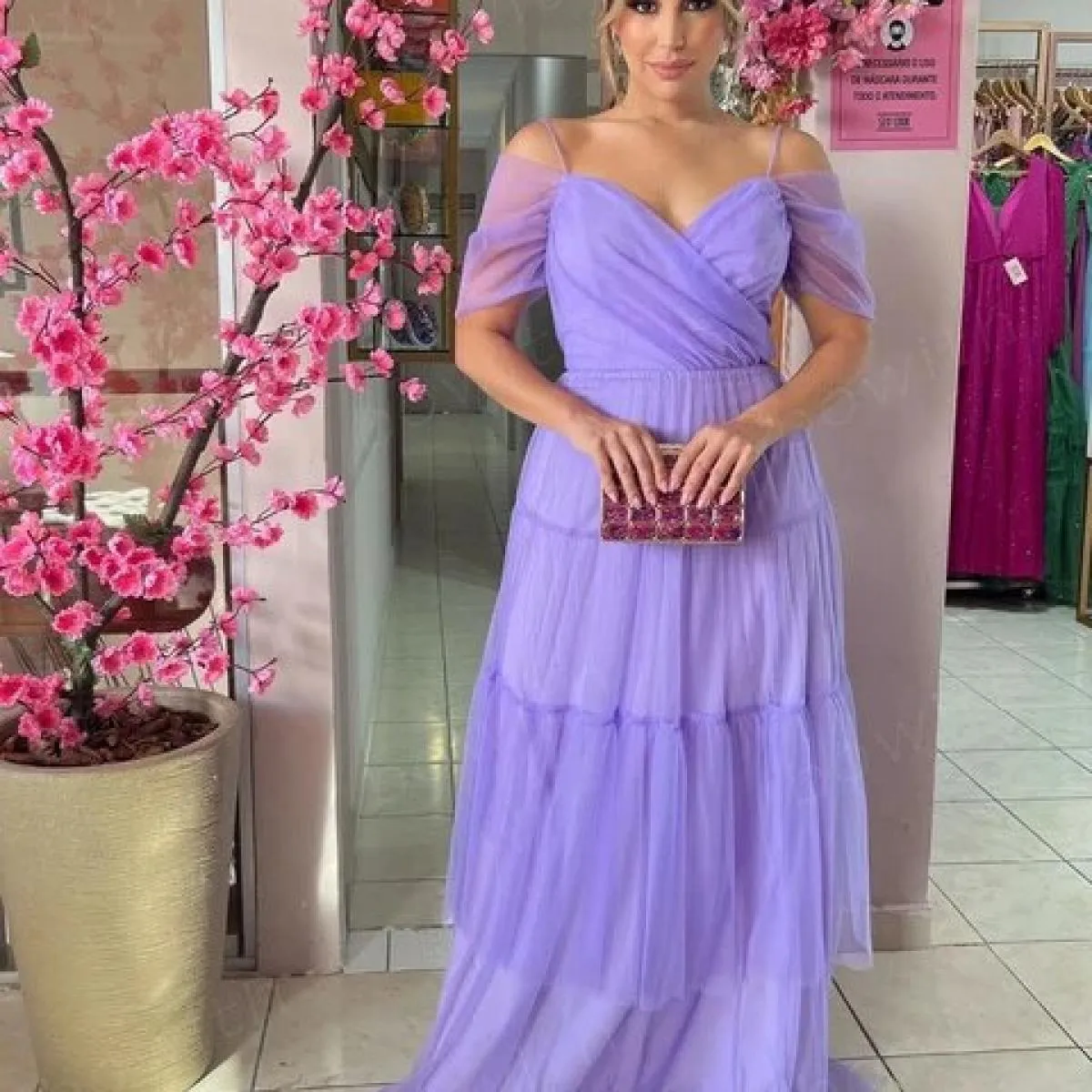 Bowith Abiti da festa con spalle scoperte Abiti da sera in tulle da donna Lunghi di lusso 2023 Abiti da celebrità con linea A Pr