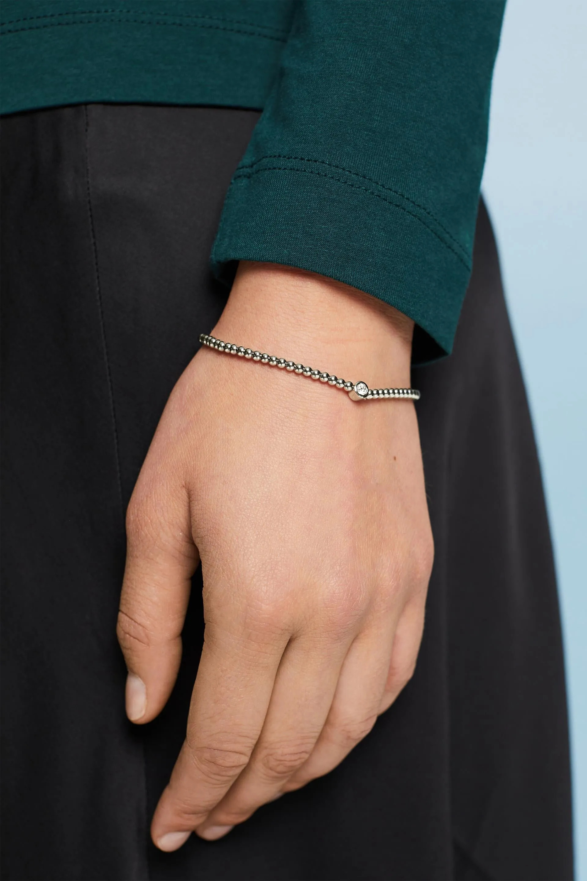 Bracciale elastico con zirconi
