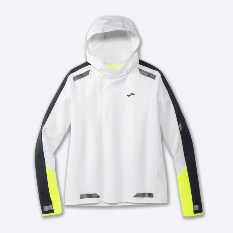 BROOKS RUN VISIBLE THERMAL HOODIE W White/Asphalt/Nightlife