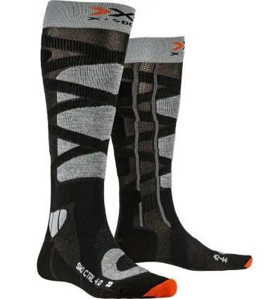 Calze da sci X-Socks Control 4.0 da uomo (antracite melange/grigio pietra)