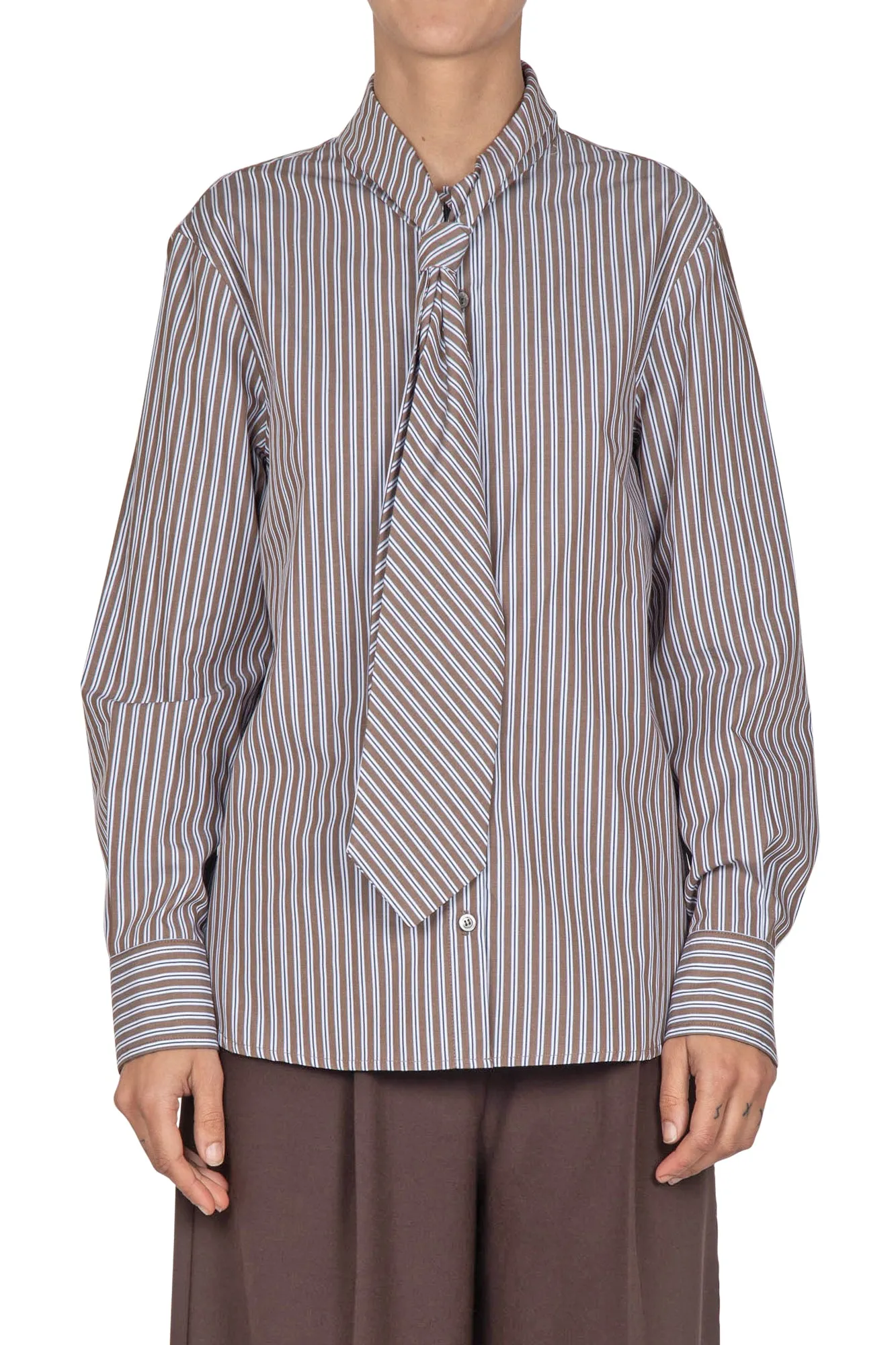 Camicia - 441532 - Marrone/Bianco