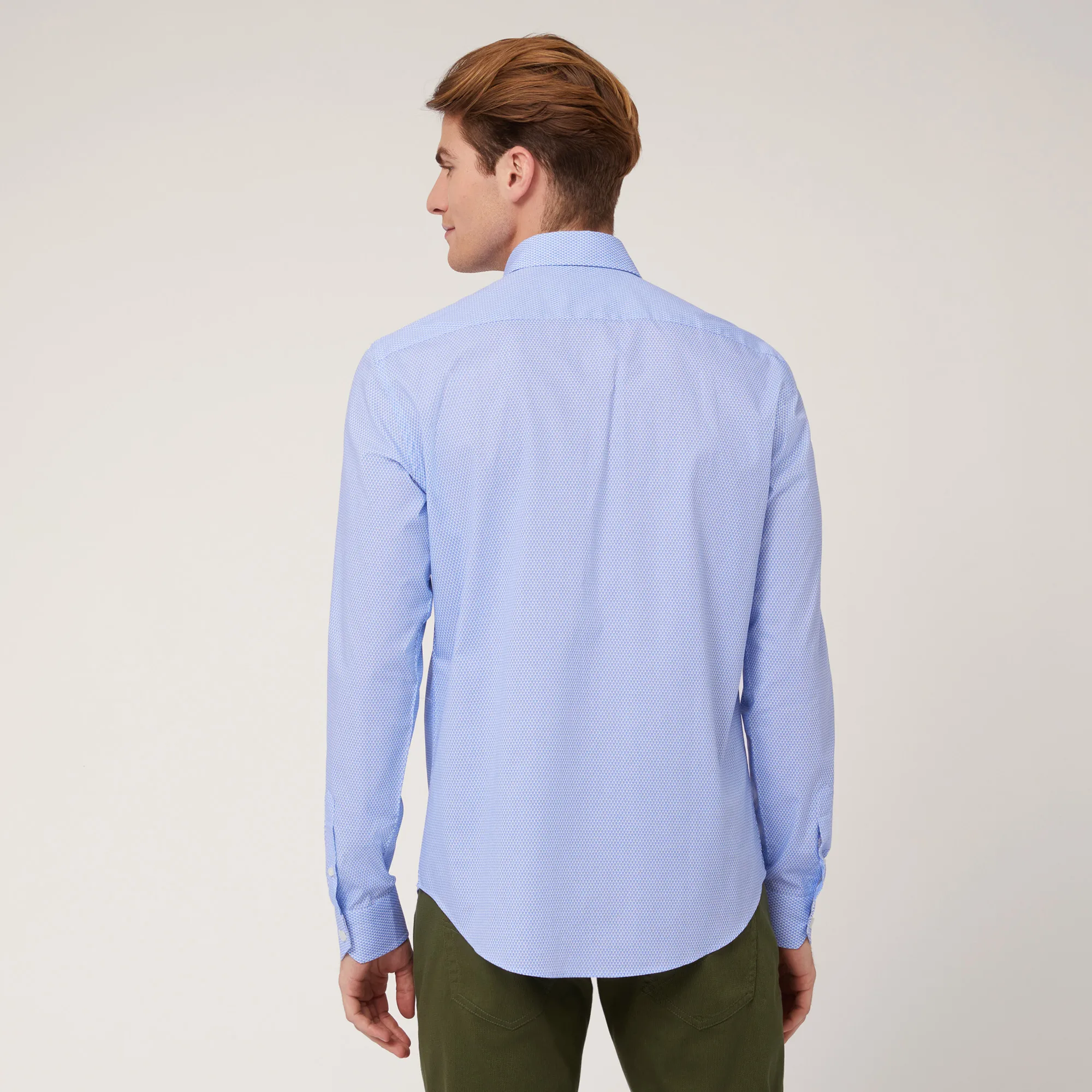 Camicia Narrow Motivo All-Over in Blu: Nuovi arrivi Di Lusso | Harmont & Blaine®