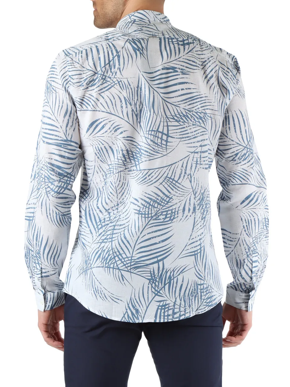 Camicia SEOUL slim fit in cotone e lino