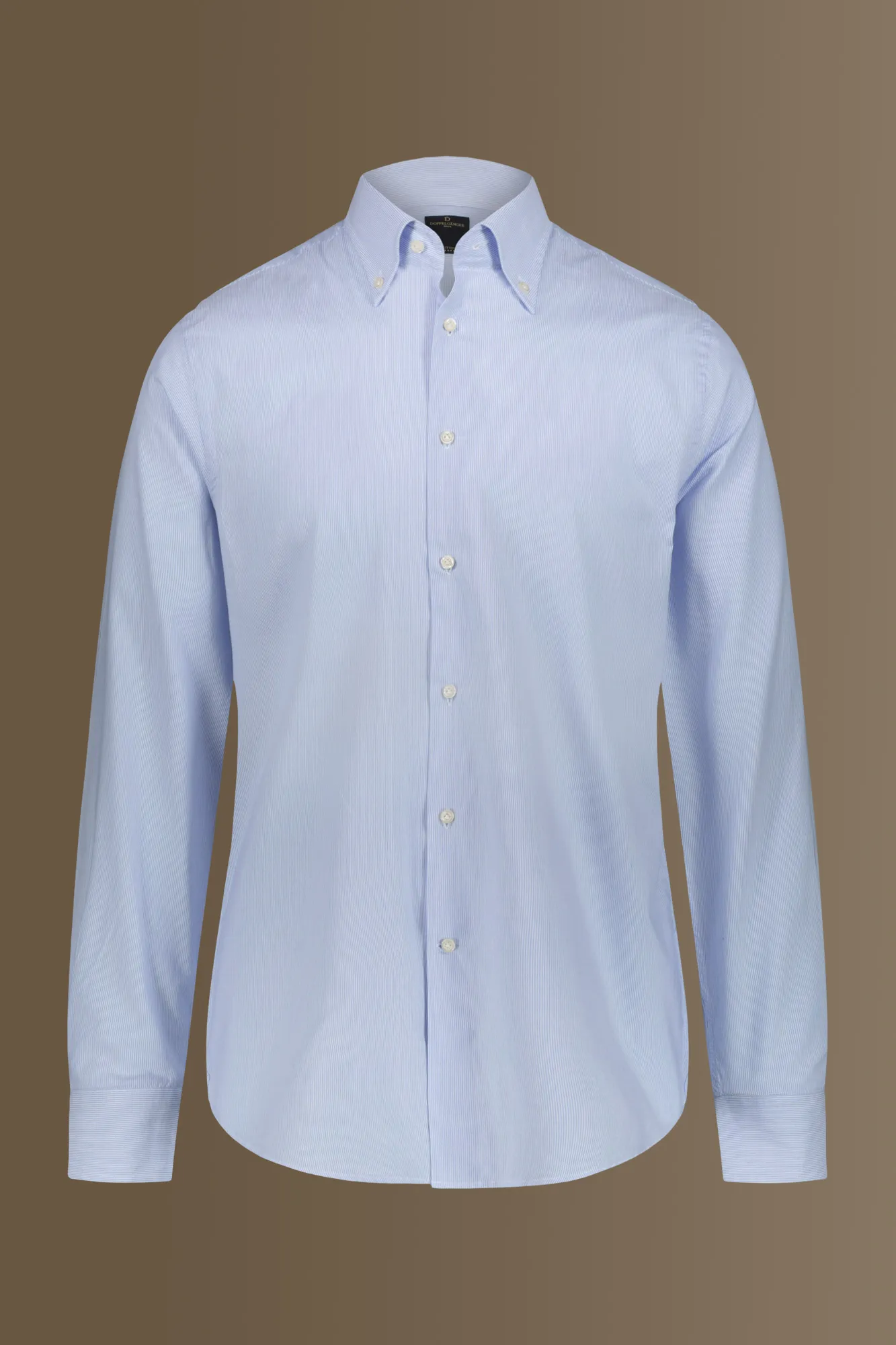 Camicia uomo button down tessuto armaturato a righe