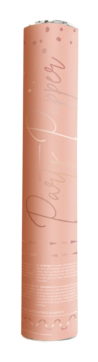 Cannone coriandoli rosa 28cm