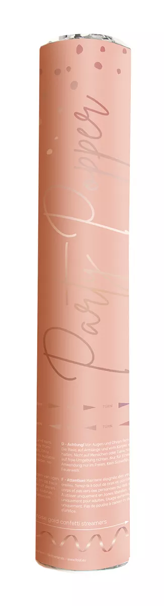 Cannone coriandoli rosa 28cm