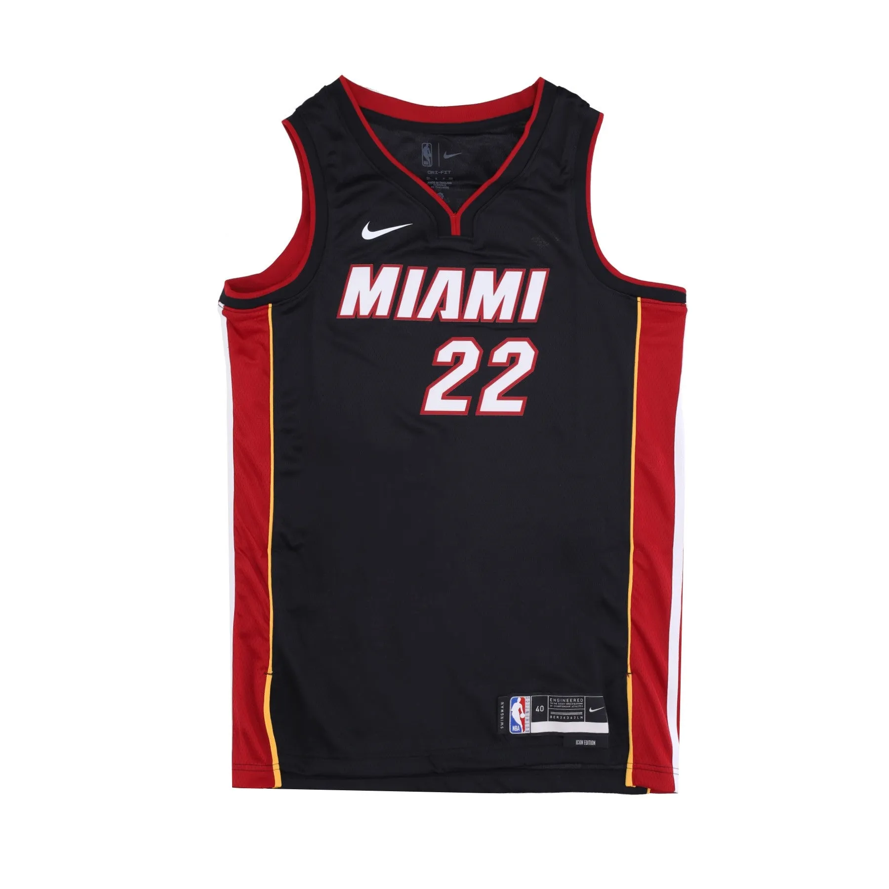 Canotta Basket Uomo Nba Icon Edition 22 Dri-fit Swingman Jersey No 22 Jimmy Butler Miahea Black