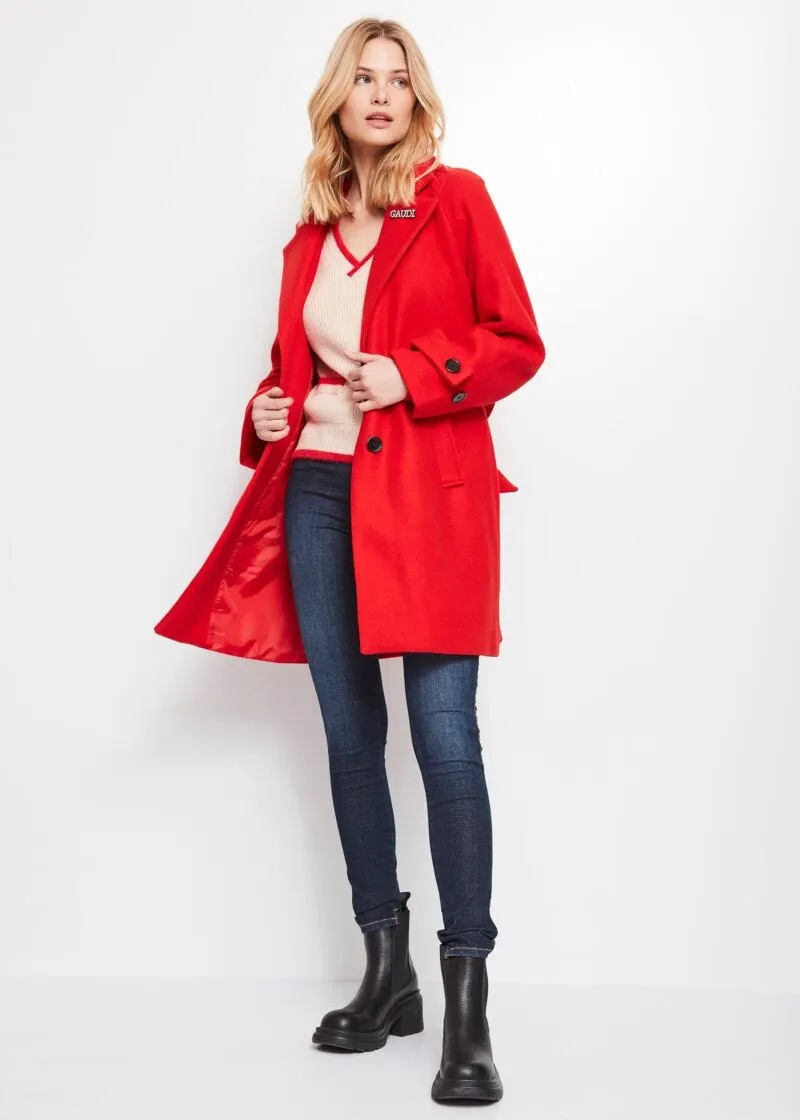 Cappotto con spilla logata