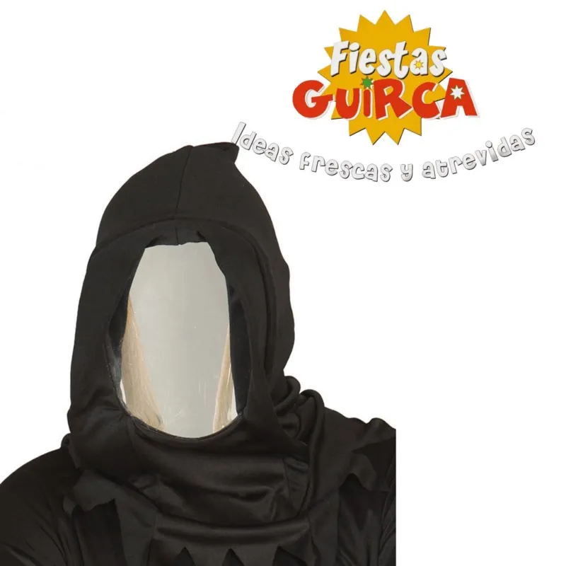 CAPUCCIO SPETTRO NERO CON SPECCHIO IN PLASTICA VISIBILITA
