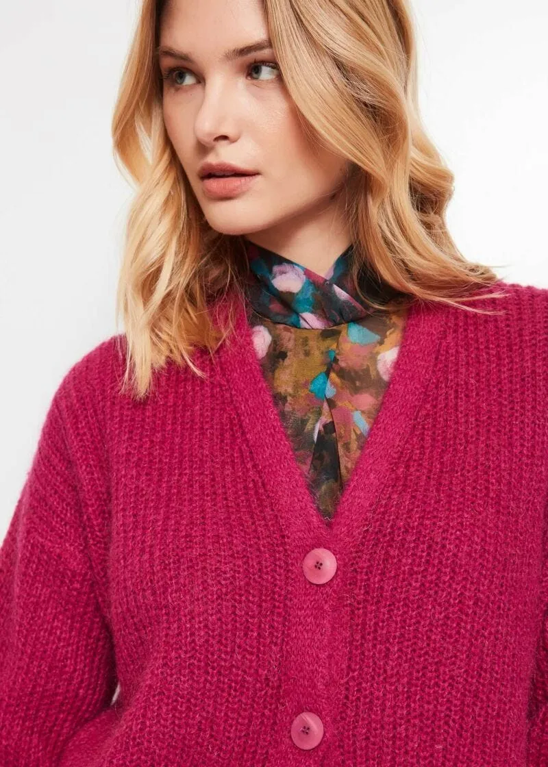 Cardigan con maniche a palloncino