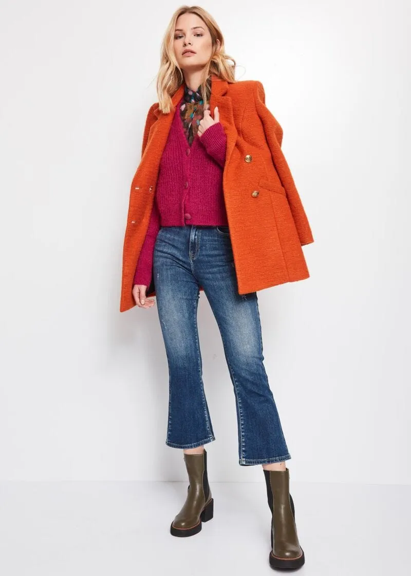Cardigan con maniche a palloncino