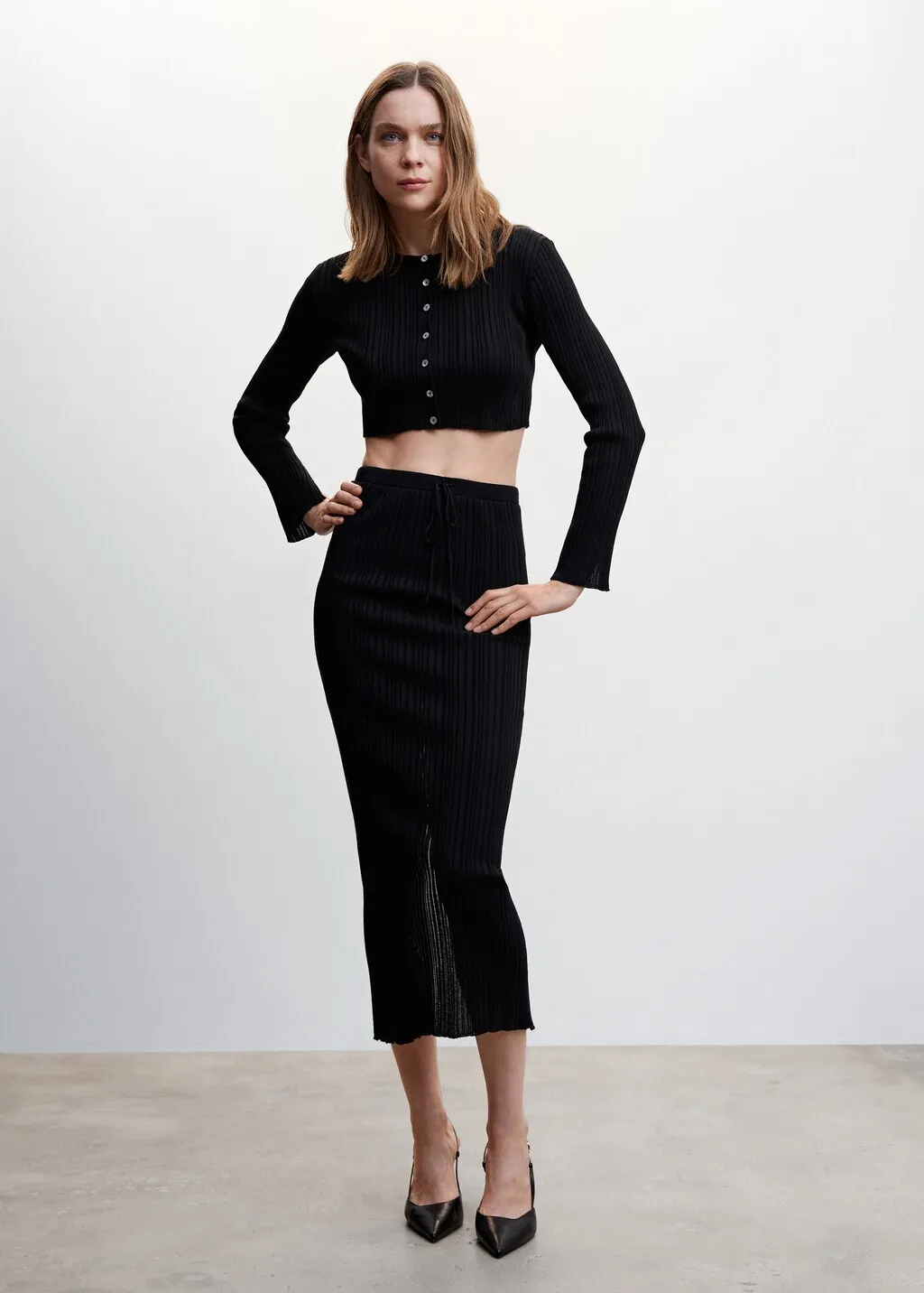 Cardigan corto maglia sottile