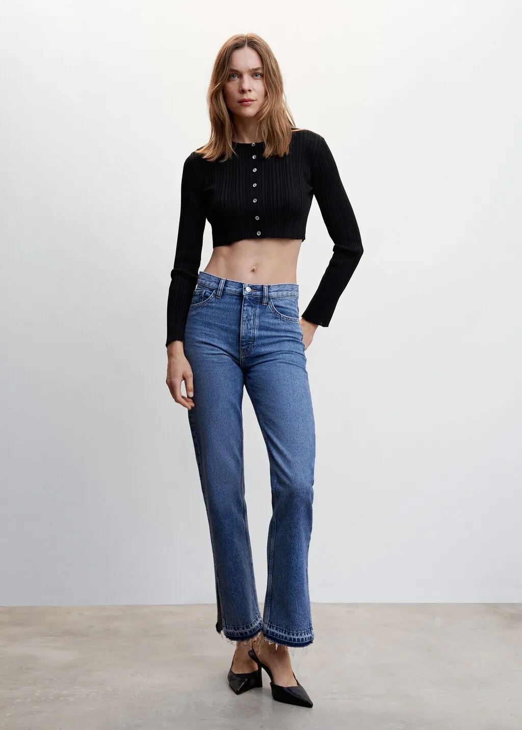 Cardigan corto maglia sottile