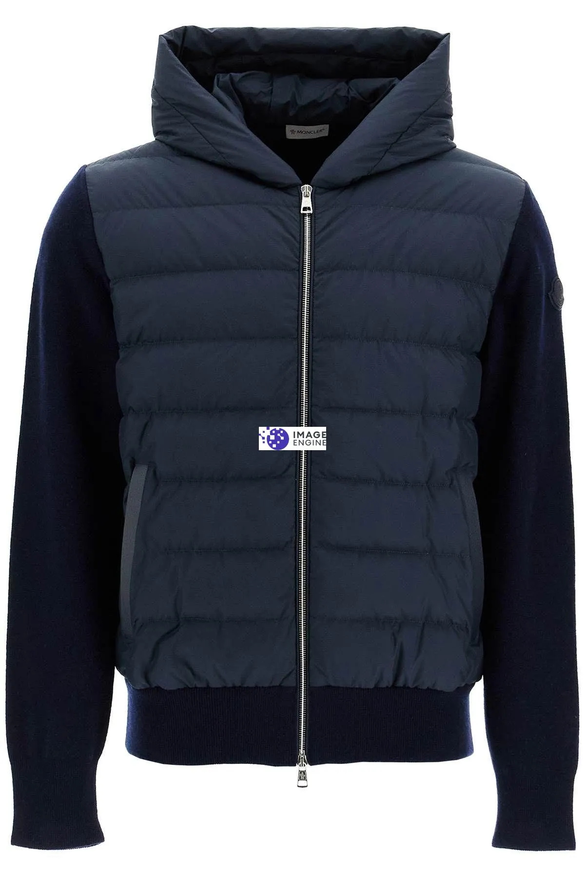Cardigan ibrido con cappuccio