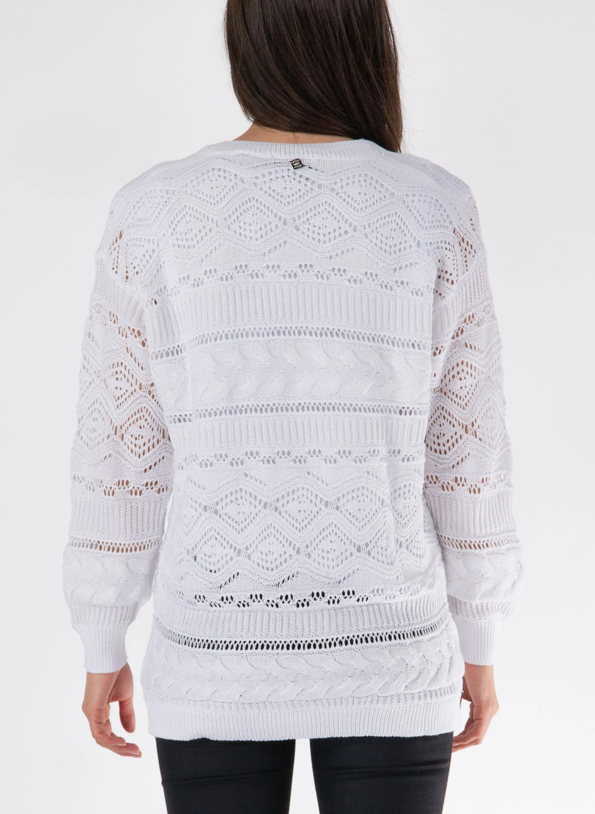 cardigan in cotone traforato