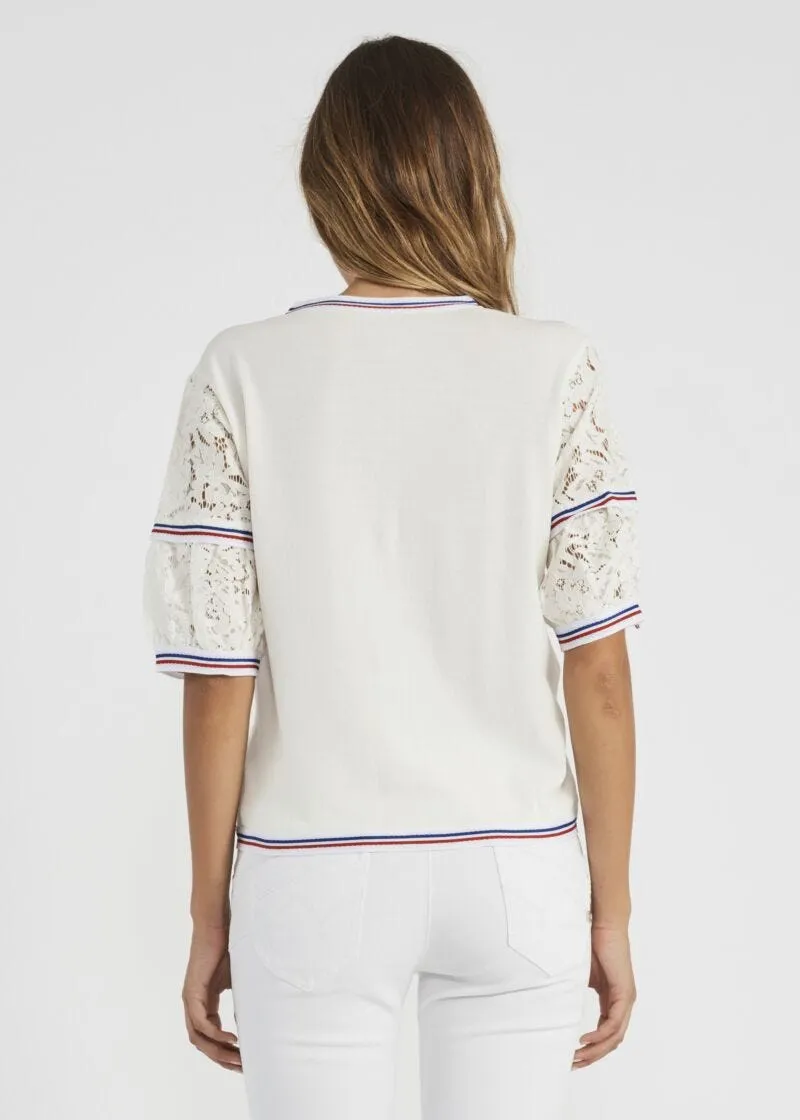 Cardigan in pizzo rebrodè